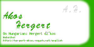 akos hergert business card